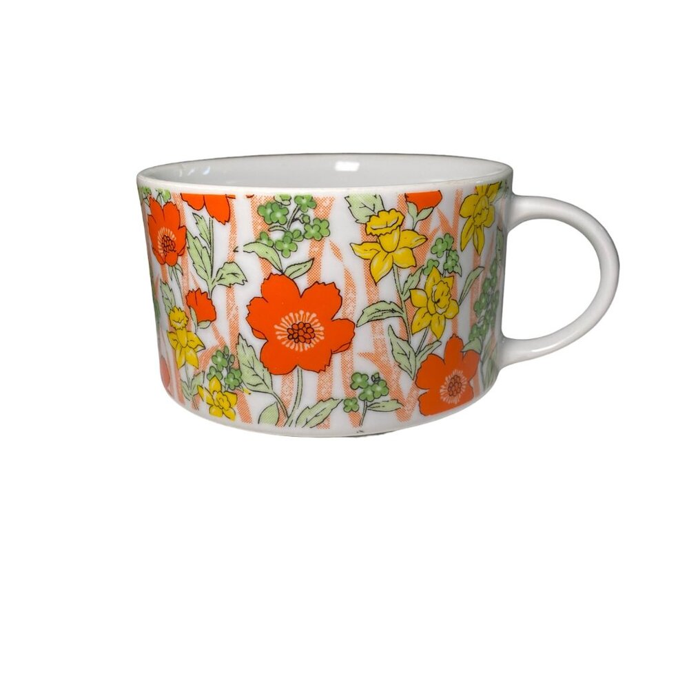 Vintage Flower Garden Japan Ceramic Mug‎ Floral Print